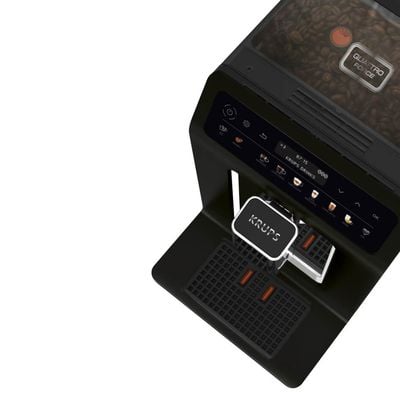 Espressor automat Krups Evidence One EA895831, 1450 W, tehnologia Quattro Force, 12 retete, rasnita metalica, negru
