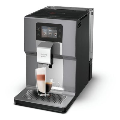 Espressor automat Krups Intuition Preference+ EA875E10, 1450W, accesoriu spumare lapte, 15 retete, argintiu