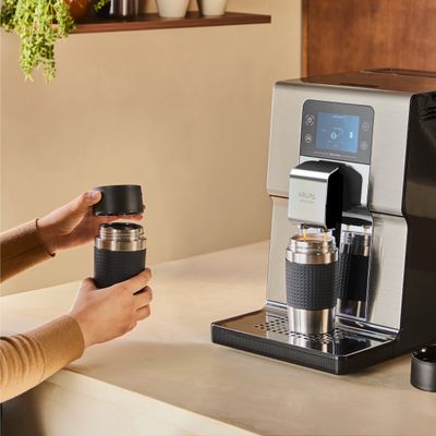 Espressor automat Krups Intuition Experience Hot&Cold EA879EE0, 1550 W, presiune 15 bari, capacitate rezervor apa 3 L, 13 trepte de macinare, tehnologie One Touch Cappuccino, 30 retete, ecran tactil, oprire automata, argintiu & negru