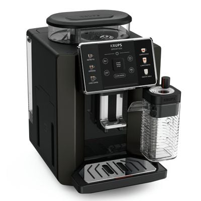 Espressor automat Krups Sensation Milk M50 EA912910, 1450W, 15 bari, 6 rețete, ecran tactil, 260g, 1.7l, 3 trepte temperatură, r&acirc;șniță 5 nivele, tehnologie Milk Maestro, negru