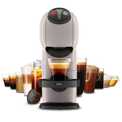 Espressor cu capsule Krups NESCAFÉ® Dolce Gusto® Genio S KP243AF0, 1500W, 15 bari, rezervor 0.8L, funcție XL, peste 30 de rețete calde și reci, crem