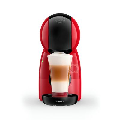 Espressor cu capsule Krups NESCAFÉ® Dolce Gusto® Piccolo XS KP1A3510, 1600W, 15 bari presiune, capacitate rezervor 0.8 L, functie Eco, negru & rosu