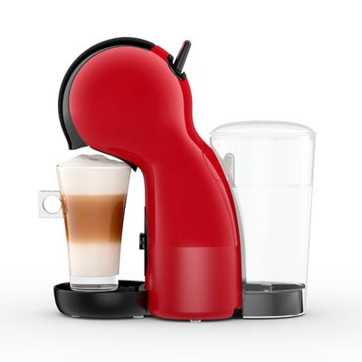 Espressor cu capsule Krups NESCAFÉ® Dolce Gusto® Piccolo XS KP1A3510, 1600W, 15 bari presiune, capacitate rezervor 0.8 L, functie Eco, negru & rosu