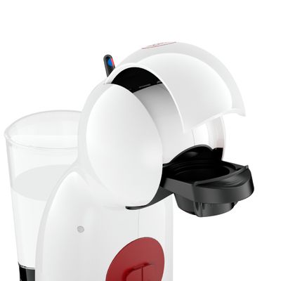 Espressor cu capsule Krups NESCAFÉ® Dolce Gusto® Piccolo XS KP1A0131, 1600W, 15 bari, rezervor apa 0.8L, bauturi reci & calde, alb & rosu