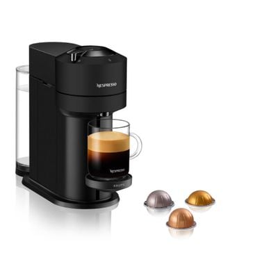 Espressor cu capsule Nespresso Vertuo Next by Krups XN910N10, 1500W, 15 bari, rezervor 1.1 L, conectivitate smartphone, negru mat