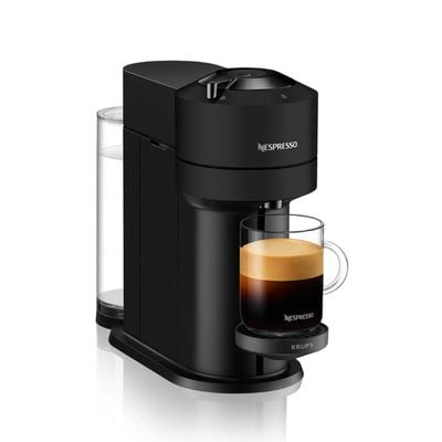 Espressor cu capsule Nespresso Vertuo Next by Krups XN910N10, 1500W, 15 bari, rezervor 1.1 L, conectivitate smartphone, negru mat
