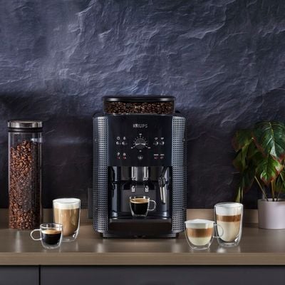 Espressor automat Krups Espresseria Automatic EA810870, 1450W, 15 bar, rezervor apa 1.6 l, rasnita 3 nivele, negru