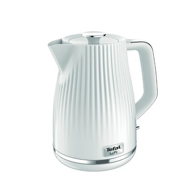 Fierbător apă Tefal Loft KO250130, 2400W, 1.7 L, filtru anti-calcar, indicator luminos, alb
