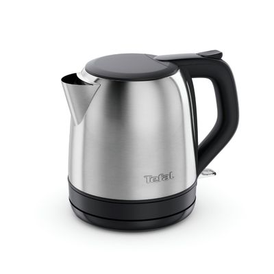 Fierbator de apa Tefal Subito Mini KO5S2DE0, 2400 W, 1 L, inox, baza rotativa, oprire automata, filtru detasabil, argintiu & negru