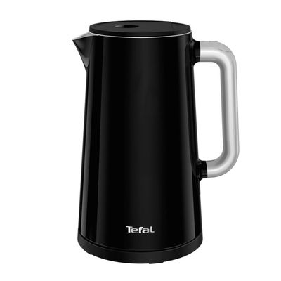 Fierbător Tefal Smart'n Light KO851830, 1800W, ecran digital, capacitate 1.7L, 5 trepte temperatură, bază rotativă, interior inox, negru