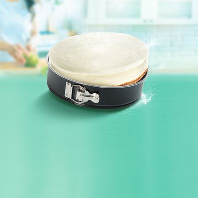 Formă rotundă pentru copt Tefal Easybake J1741274, 24 cm, margini detașabile, înveliș antiaderent, gri