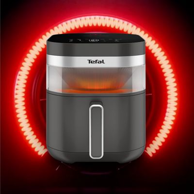 Friteuza cu aer cald Tefal Easy Fry Infrared EY832HE0, 2020W, 7L, - Air fryer cu 8 programe automate, tehnologie avansata Infra-Heat™, temperatura ajusatbila, invelis antiaderent, ecran LCD, gri