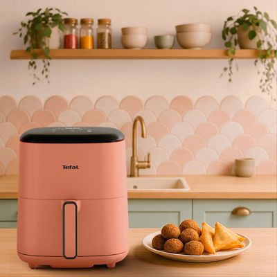 Friteuza cu aer cald Tefal Easy Fry POP EY245TE0, 1500 W, 5 L, - Air fryer cu 10 programe automate, temperatura ajustabila, invelis antiaderent, ecran LCD, oprire automata, portocaliu