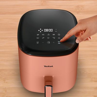 Friteuza cu aer cald Tefal Easy Fry POP EY245TE0, 1500 W, 5 L, - Air fryer cu 10 programe automate, temperatura ajustabila, invelis antiaderent, ecran LCD, oprire automata, portocaliu