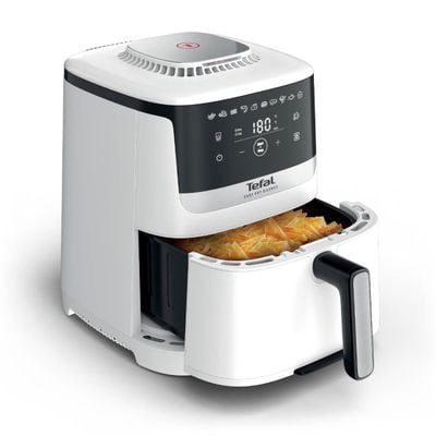Friteuză cu aer cald Tefal Easy Fry Silence EY5521E0, 1670W, 5L, 10 programe automate, tehnologie Extra-Crisp, temperatură ajustabilă, ecran LCD, oprire automată, alb