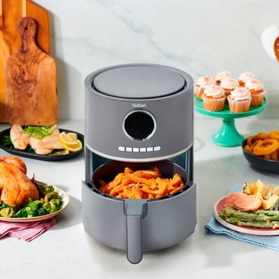 Friteuza cu aer cald Tefal Ultra Fry Digital EY111B15 - Air fryer cu 8 programe, capacitate 4.2L, temperatura ajustabila, timer 60 minute, gri închis