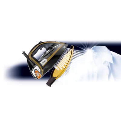 Fier de călcat Ultimate Pure FV9865E0, 3000 W, jet de abur 250 g/min, talpă Durilium Airglide Autoclean, colector anti-calcar, filtru micro - calc, rezervor 0.35 L, auriu
