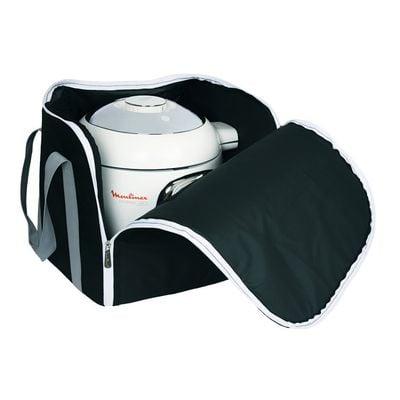 Geantă de transport Tefal XA607800 pentru multicooker Cook4me, 2 mânere, căptușeală din spumă, fund întărit, negru