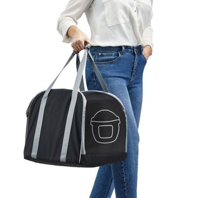 Geantă de transport Tefal XA607800 pentru multicooker Cook4me, 2 mânere, căptușeală din spumă, fund întărit, negru