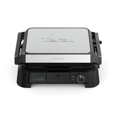 Gratar electric Tefal SuperGrill 3 in 1 GC510DE0, 2000W, indicator gătire, plăci detașabile cu înveliș antiaderent, 3 trepte temperatură, funcție cuptor & barbeque, 600 cm2, argintiu & negru