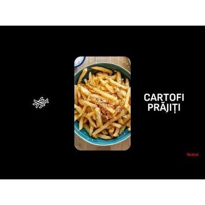 Friteuză cu aer cald Tefal Easy Fry Silence EY5521E0, 1670W, 5L, 10 programe automate, tehnologie Extra-Crisp, temperatură ajustabilă, ecran LCD, oprire automată, alb