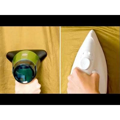 Aparat de călcat vertical cu abur Tefal AeroSteam DT9820F0, 1400W, funcție de aspirare cu 3 niveluri, recipient apă detașabil 130 ml, autonomie 7 minute, talpă monotemp, alb & auriu