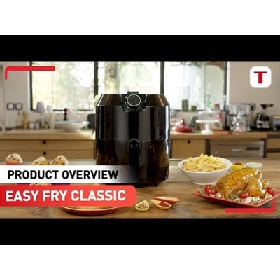 Friteuză cu aer cald Easy Fry Classique EY201815, 1500 W - Air fryer cu 4 funcții de gătire, temperatură ajustabilă, capacitate XL, 1.2 KG / 4.2 L, negru