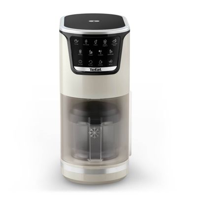 Aparat de înghețată Tefal Dolci IG602AE0, 3 recipiente din tritan de 460 ml, 10 programe, Tehnologia unică 1-Step Perfector, crem & negru