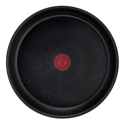 Set de 5 piese Tefal Ingenio Black Stone L3998953, tigaie 22/28 cm, cratita 16/20 cm, maner detasabil, invelis antiaderent Mineralia+, indicator Thermo-Signal™, inductie, negru