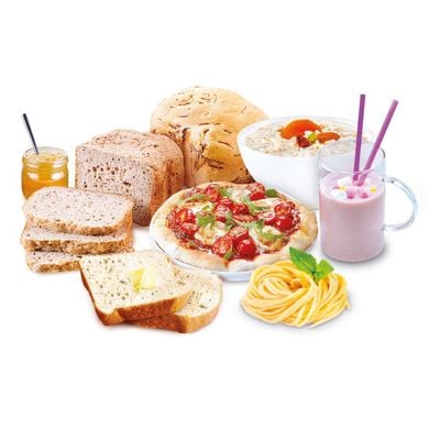 Mașină de pâine Tefal Pain et Tresors PF250135, 700 W, 1000 g, 3 setări, 20 programe, 28 de rețete, timer, alb/negru