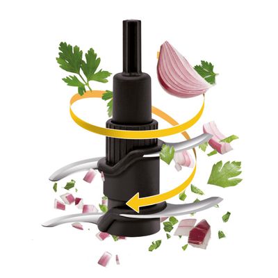 Minitocător Masterchop 3 în 1 MB450B38, 500 W, 3 funcții, 4 lame, sistem de siguranță integrat, alb