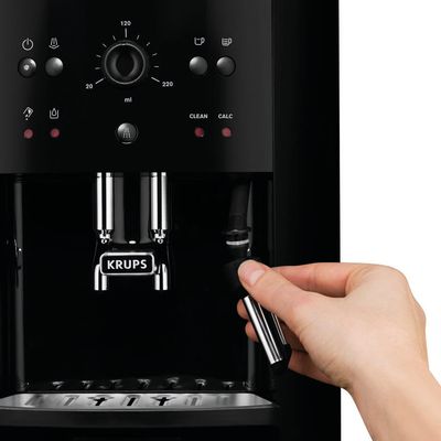 Espressor automat Krups Picto Arabica EA811010, 1450W, 15 bari, 1.7L, rasnita 3 nivele, Negru