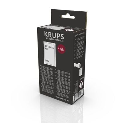 Kit anti-calcar Krups F054001A, 2 x plicuri decalcifiere, 1 x test pentru a verifica duritatea apei