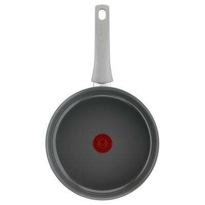 Cratita 24cm Tefal Renew On C4273232, 100% aluminiu reciclat, indicator Thermo-Signal, compatibil cu inductia, invelis ceramic, gri