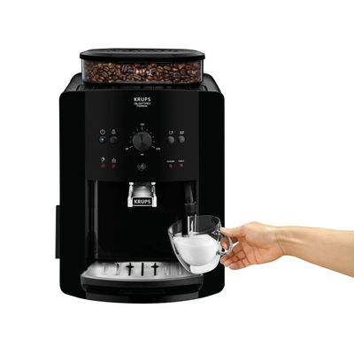 Espressor automat Krups Picto Arabica EA811010, 1450W, 15 bari, 1.7L, rasnita 3 nivele, Negru
