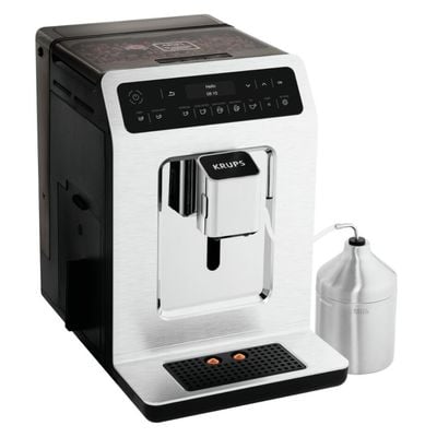 Espressor automat Krups Evidence EA891C10, 1450W, 15 bari, rezervor boabe 260g, rezervor apă 2.3L, r&acirc;șniță 3 nivele, alb - negru