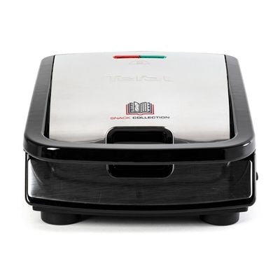 Sandwich maker multifuncţional SNACK COLLECTION TEFAL SW853D12, 2 seturi de plăci interschimbabile, sandwich şi vafe, otel inoxidabil,