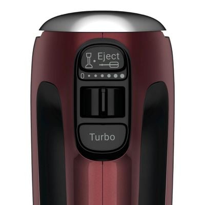 Mixer de m&acirc;nă Tefal PowerMix Silence HT652538, 600W, 6 trepte de viteză, tehnologie Silence600 funcție Turbo, 2 teluri, 2 c&acirc;rlige, picior pasator, pahar gradat, rosu  