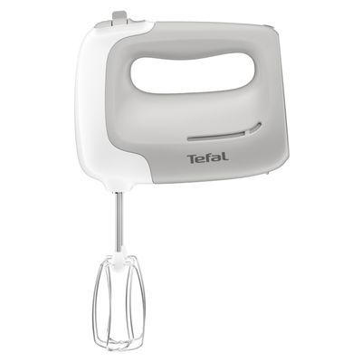 Mixer de m&acirc;nă Tefal Prep'Mix HT450B38, 450W, 5 trepte viteză, 2 teluri, 2 c&acirc;rlige, funcție turbo, alb & gri