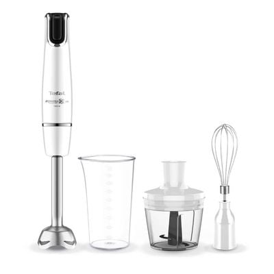 Mixer vertical Tefal InfinyForce HB944138, 1000W, recipient 800 ml, lame Powelix, accesoriu zdrobire gheață, tocător, tel, alb