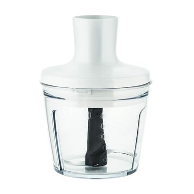 Blender vertical Tefal Optichef HB643138, 800W, pahar 800 ml, tocător 500 ml, tel, funcție pulse, funcție turbo, lame Powelix, 20 trepte de viteză, alb