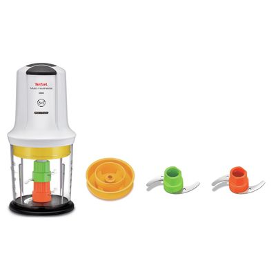 Minitocător Multi Moulinette 6 în 1 MQ723138, 500 W, 6 funcții, 4 lame, accesoriu sosuri, alb