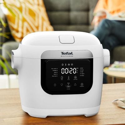 Multicooker Tefal Multicook Basic MY700BF0, 700W, 6 L, 10 programe de gătire, temperatură ajustabilă, funcție păstrare la cald, bol cu 2 mânere, alb