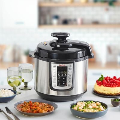 Oală sub presiune electrică Tefal One Pot CY505EE0, 1200W, 5.8L, 25 de programe, funcție păstrare la cald, temperatură - timp ajustabile, negru & argintiu