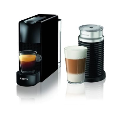 Pachet Espressor Nespresso by Krups Essenza Mini XN111810, 1450W, 19 Bar & Aparat pentru spumare lapte Aeroccino 3 Negru, 0.6L, negru