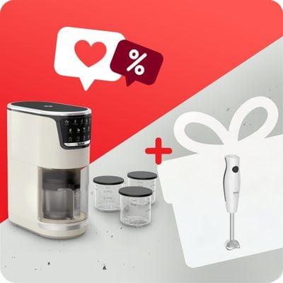 Pachet PROMO Aparat de înghețată Tefal Dolci IG602AE0 & Blender vertical Tefal DailyMix HB533138
