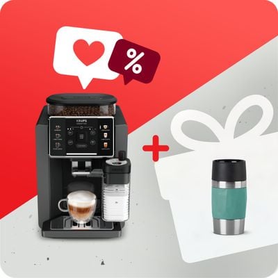 Pachet PROMO Espressor automat Krups Sensation Milk EA912HF0 & Termos Travel Mug Compact N2160310