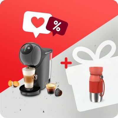 Pachet PROMO Espressor cu capsule Krups NESCAFÉ® Dolce Gusto® Genio S KP243B10 & Termos Tefal beYou N2191510