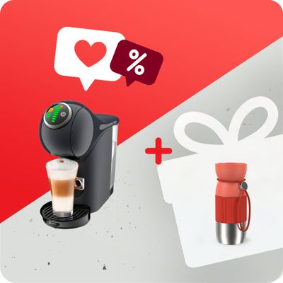 Pachet PROMO Espressor cu capsule Krups NESCAFÉ® Dolce Gusto® Genio S Plus KP340B10 & Termos Tefal beYou N2191510