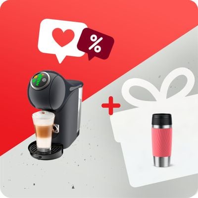 Pachet PROMO Espressor cu capsule Krups NESCAFÉ® Dolce Gusto® Genio S Plus KP340B10 & Termos Tefal Travel Mug Classic N2024410